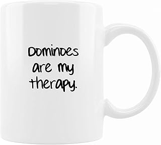 Ceramic Coffee Mug - Dominoes Are My Therapy