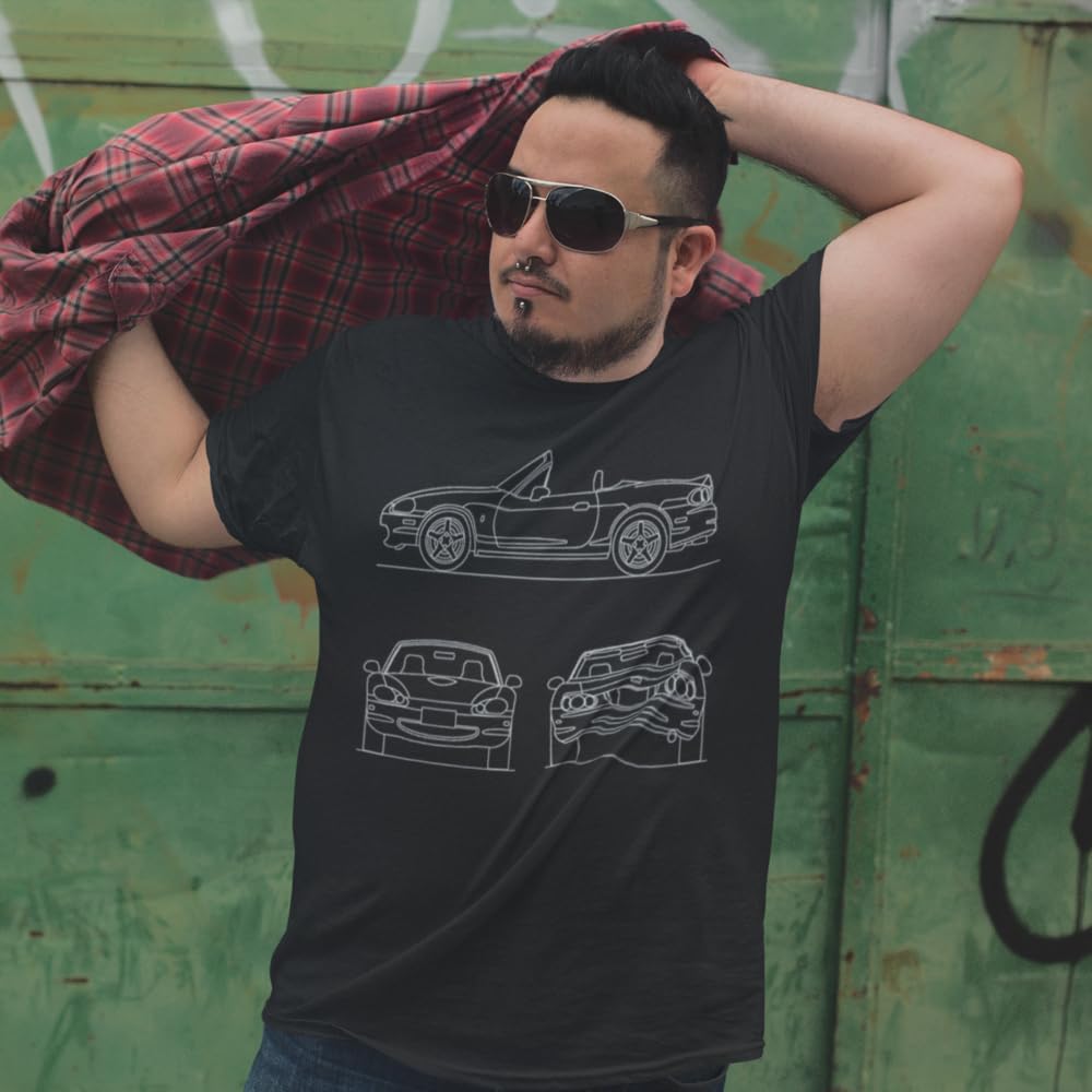MX-5 Roadster Miata Sports Car Mens T-Shirt Japan Eunos Sports Cars Tee Shirts