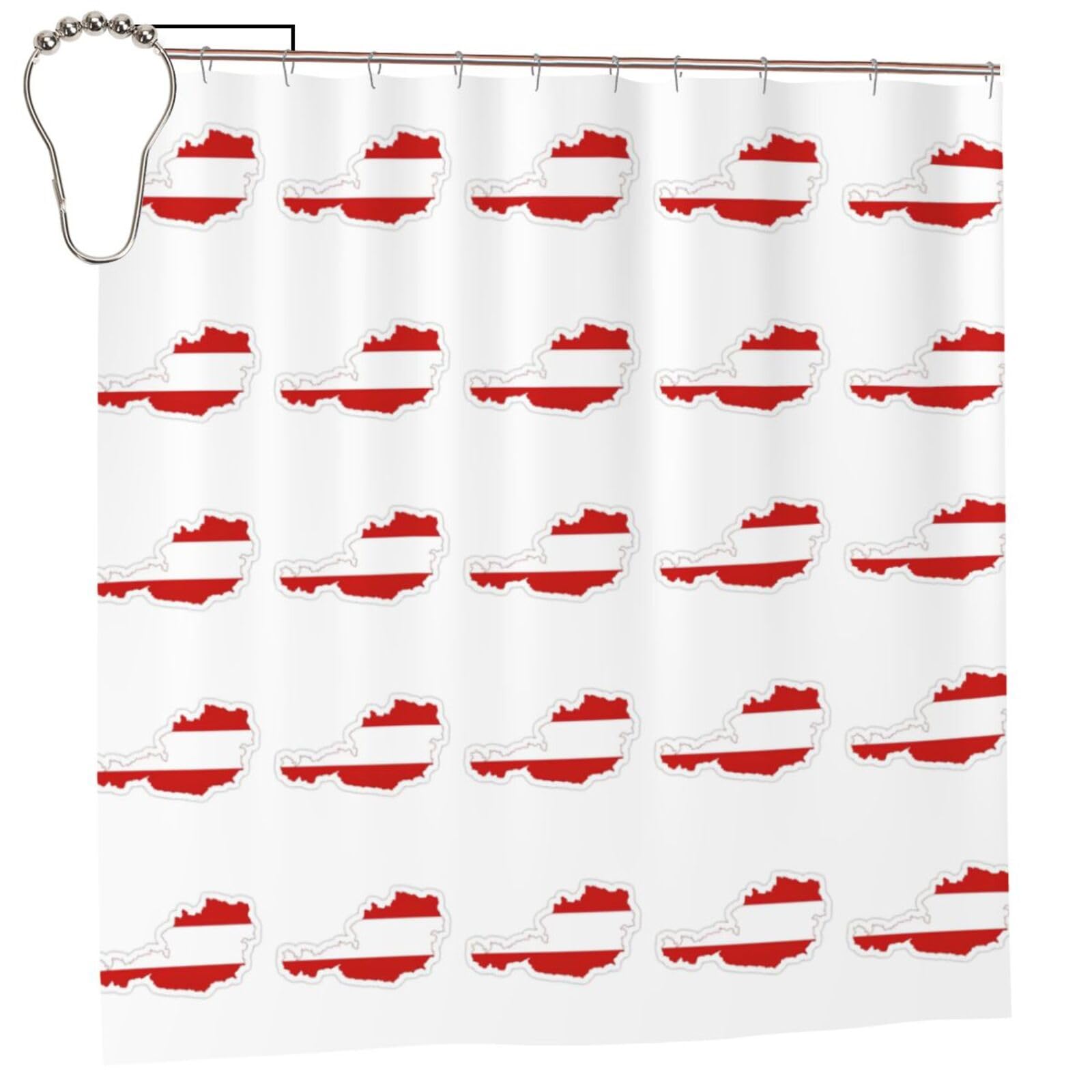 Rideau de douche polyester anti-rouille à bouton-pression 183cm