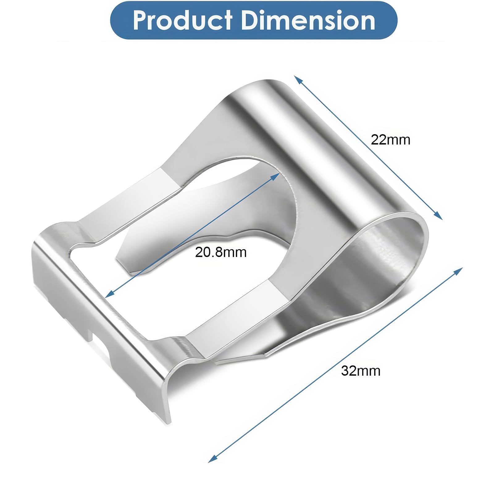 6 Pezzi Clip Tergicristallo Punto Clip di Ricambio per Giunto Motorino Tergicristalli kit Riparazione Tergicristallo Punto kit di Riparazione del Collegamento del Tergicristallo (Argento)