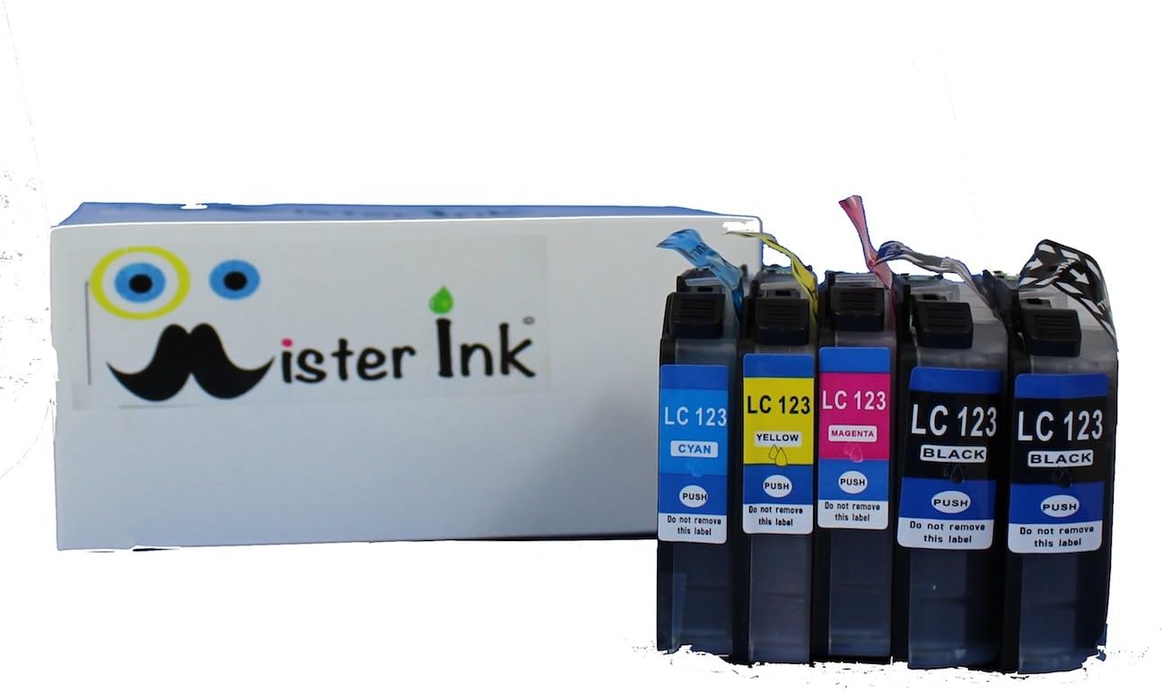 Compatible Printer Ink Cartridges for Brother LC-123/LC-125 LC-127 LC-125 XL with latest chip Update Maximum by Mister Ink, Multi Pack MFC J6920DW 6520DW 470DW 6720DW 870DW 475dw – 4410DW MFC-4710DW DCP J132 W 552DW 152 W 4110DW 752DW 172 W & Other Models 8 Stück (2Blk,2Cyn,2Ylw,2Mgt)