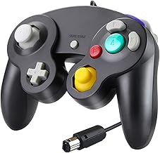 Luklihe Gamecube Controller,ngc wired game controllerfor Compatible with Nintendo Wii Black