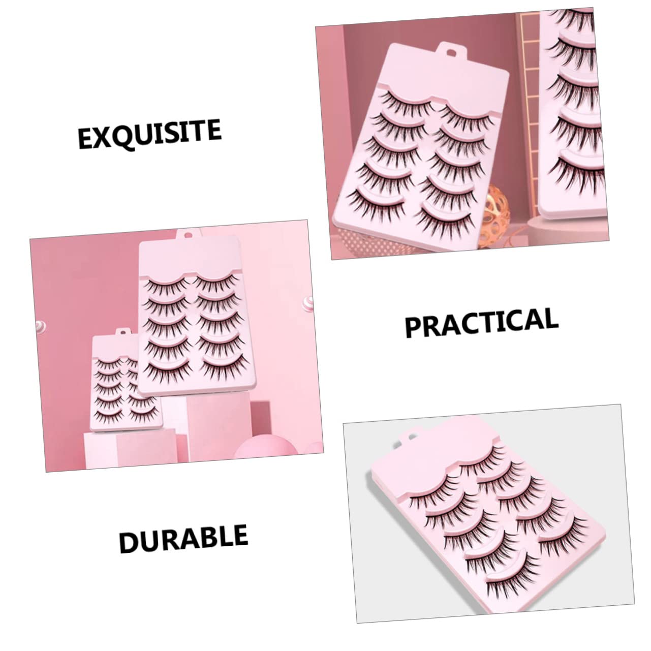 Healeved 5 Set Di Ciglia Finte Per Donna Kit Di Ciglia Finte Soffici Ciglia Singole 10 Paia*5