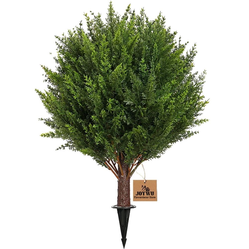Boule de cèdre artificielle 60 cm de terrasse avec piquet de sol