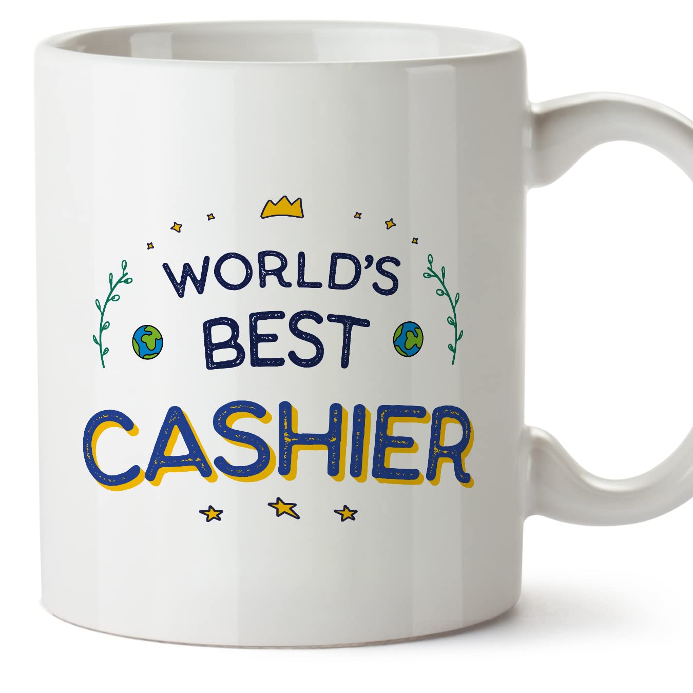 MUGFFINS Cashier Mug - in English - World's Best - Funny Gift for Colleagues - Ceramic 11oz Mug — image 1