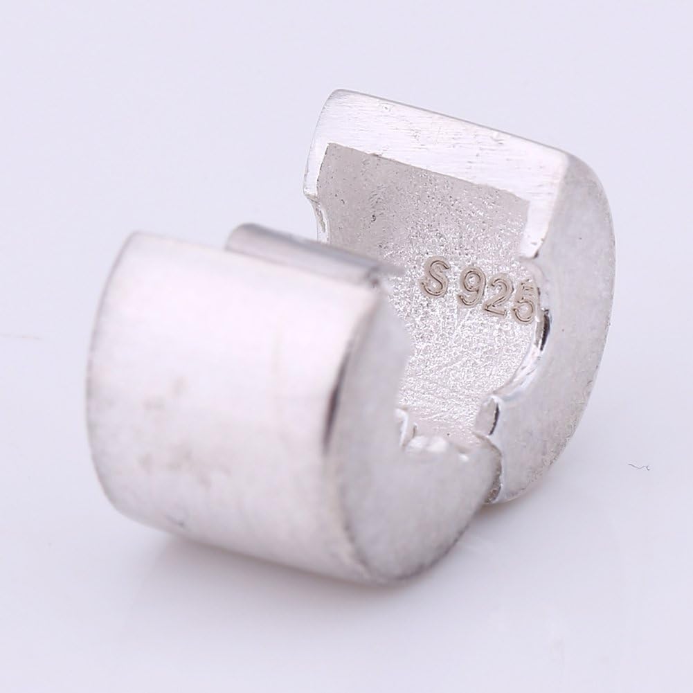 Round Clip Charms Authentic 925 Sterling Silver Clip Lock Stopper Beads for European Bracelet - Image 3