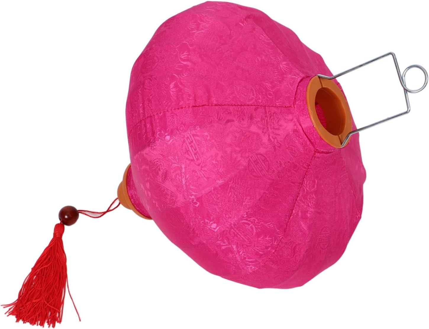 GALPADA Vintage Style Vietnam Lantern Pink Satin Diamond Shape Traditional Hanging Lantern for Wedding Party Birthday Festival Decor