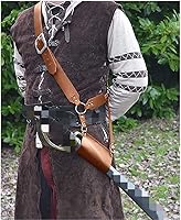 Vista 12 de BLESSUME Cinturón medieval de caballero con espada rana funda de estoque, soporte de vaina de estoque, 1 unidad