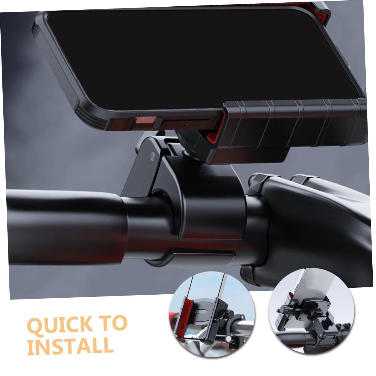 PLAFOPE Supporto Per Telefono Da Bicicletta Base Porta Telefono Supporto Ammortizzante Accessorio Compatibile Riduce Urti e Vibrazioni Per Guida Stabile