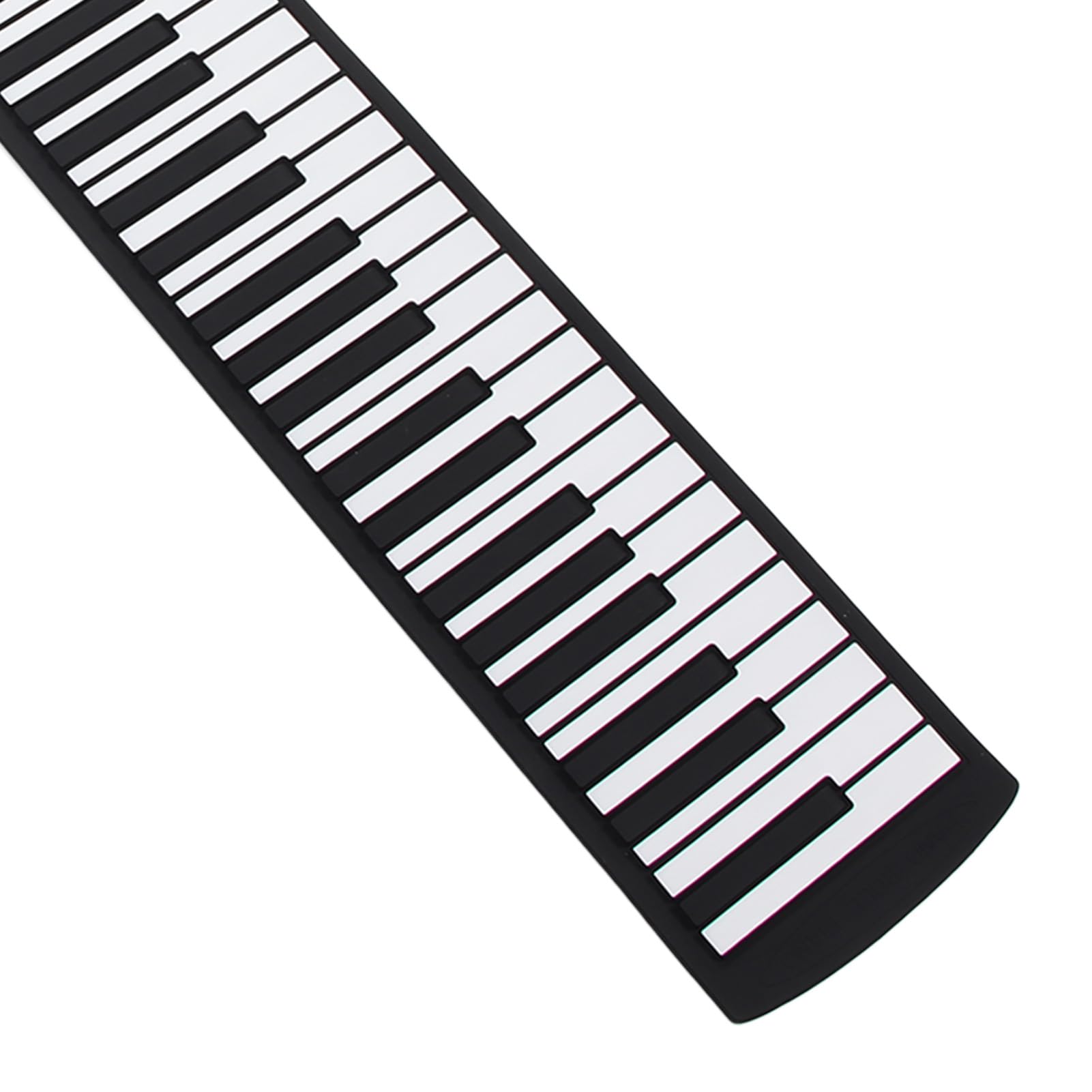88-klawiszowe Pianino Typu Roll Up, ładowalna Klawiatura Fortepianowa z Wyświetlaczem LED / 128 Tonów / 128 Rytmów / 14 Utworów Demonstracyjnych, Składane Przenośne Pianino