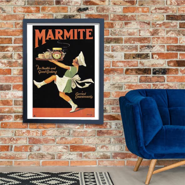 Affiche Marmite vintage encadrée avec finition mate pour décoration murale retro