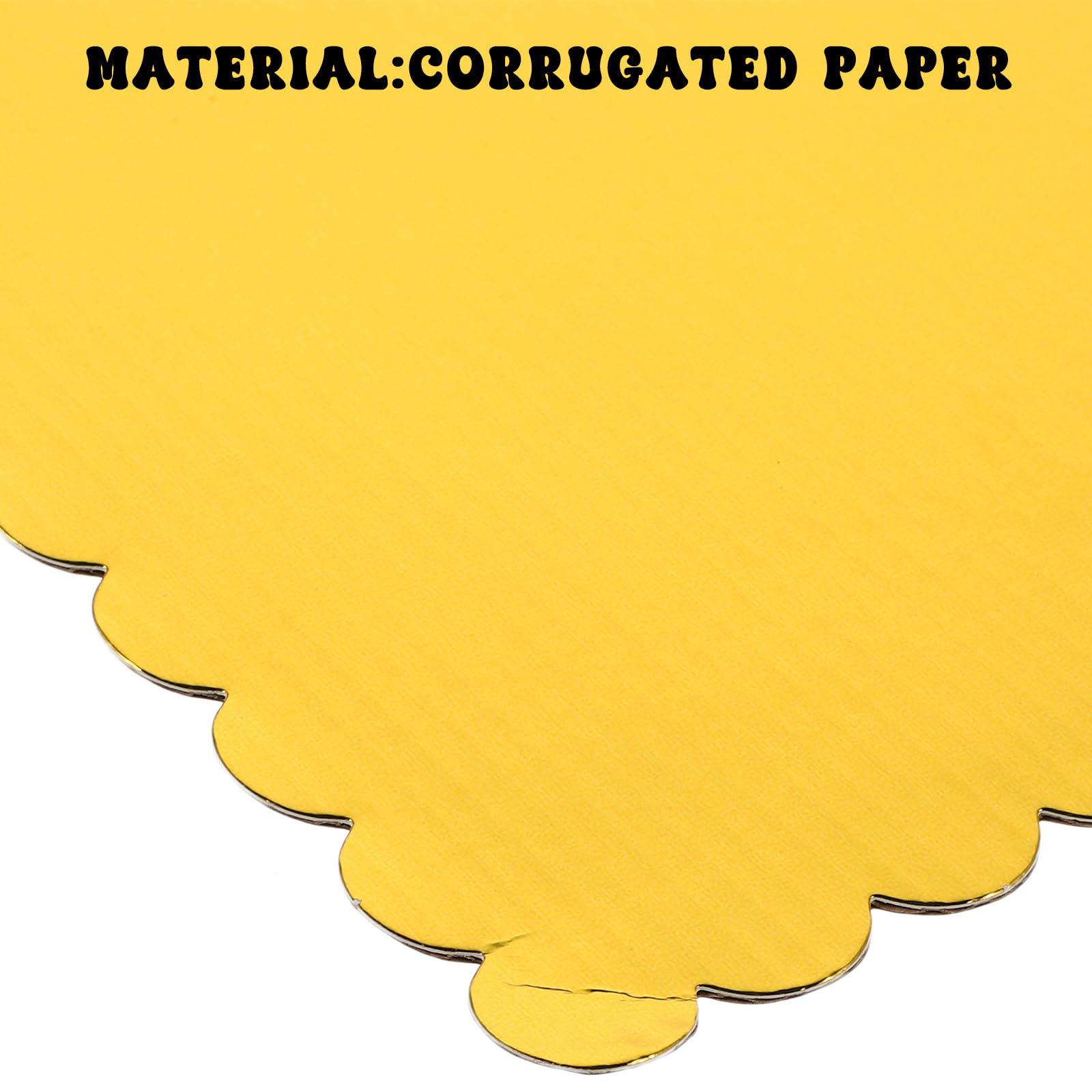 PRETYZOOM Base Rectangular para Tartas de Cartón Corrugado Borde Ondulado de 2 Mm de Grosor, Resistente y Desechable, Paquete de 20 Unidades para Ocasiones Obsequios y Exhibición