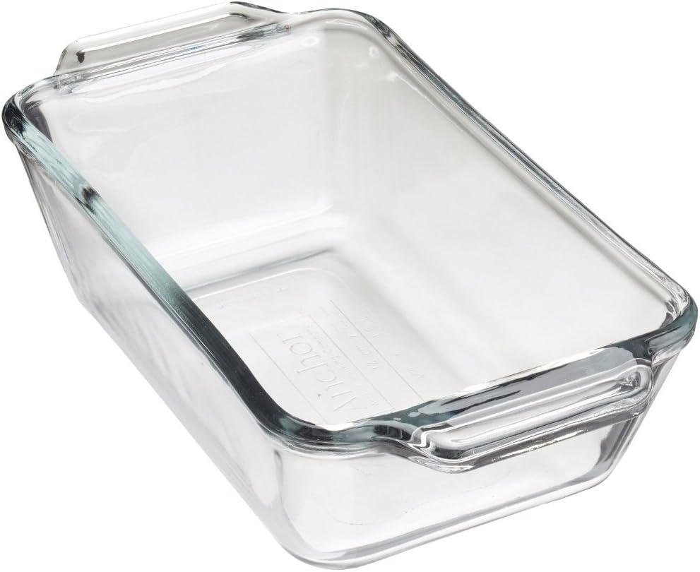 FineDine Glass Loaf Baking Pan with Lid 2Pack with BPA