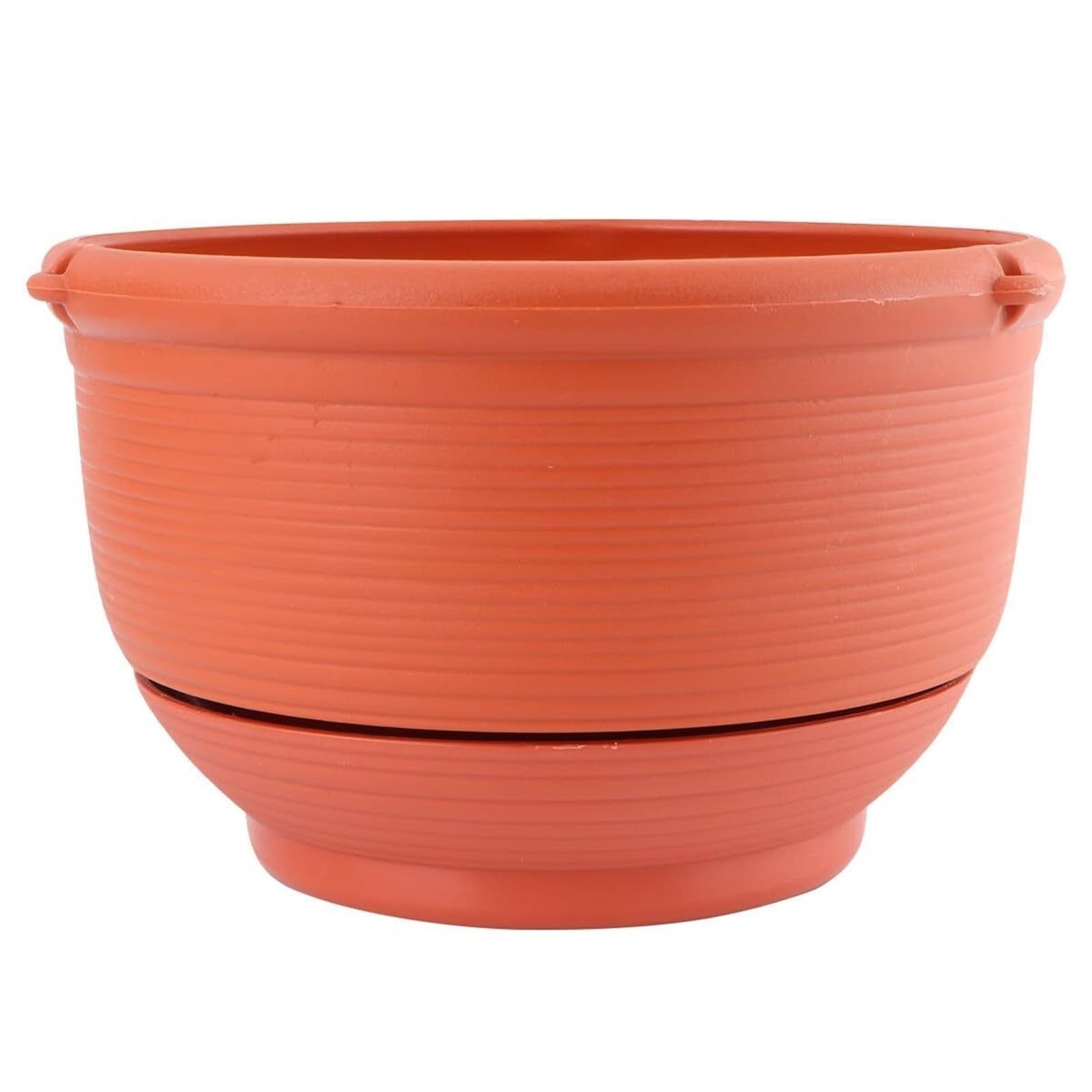 Pot de fleurs suspendu rouge brique en résine pour décorer votre balcon et jardin