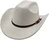 Western Cowboy Hat for Men Cowgirl Hat for Women Wide Brim Felt Fedora Hats Classic Cowboyhat with Buckle Belt