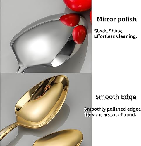 Miniatura 4 de 48-Piece Silverware Set,Stainless Steel Flatware Set for 12,Creative Waistline Design Luxury Cutlery Set for Home Restaurant