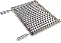 Grelha Parrilla Uruguaia em Inox Reforçada para Churrasqueira Todas as Medidas - Altura Ajustável para Churrasqueira de Alvenaria e Pré-Moldada(40 x 45)