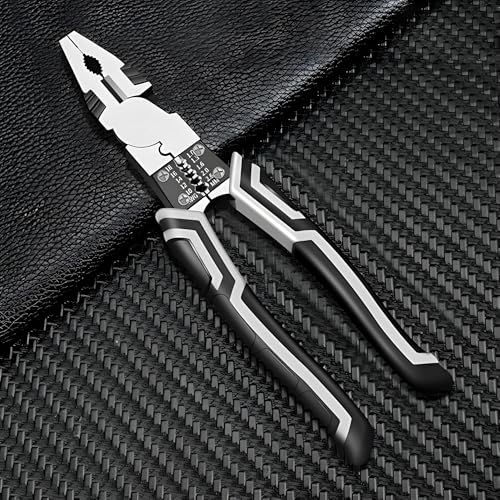 Image of 5 in 1 Multipurpose Lineman Plier /Cutting Plier with Gripping, Wrench, Wire Cutter, Crimping Tool & Wire Stripper Fuction (Chrome Vanadium Forged Steel, Silver)