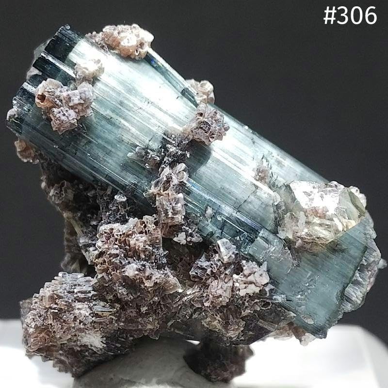 306 エルバイト トルマリン with レピドライト＆クォーツ ブラジル産