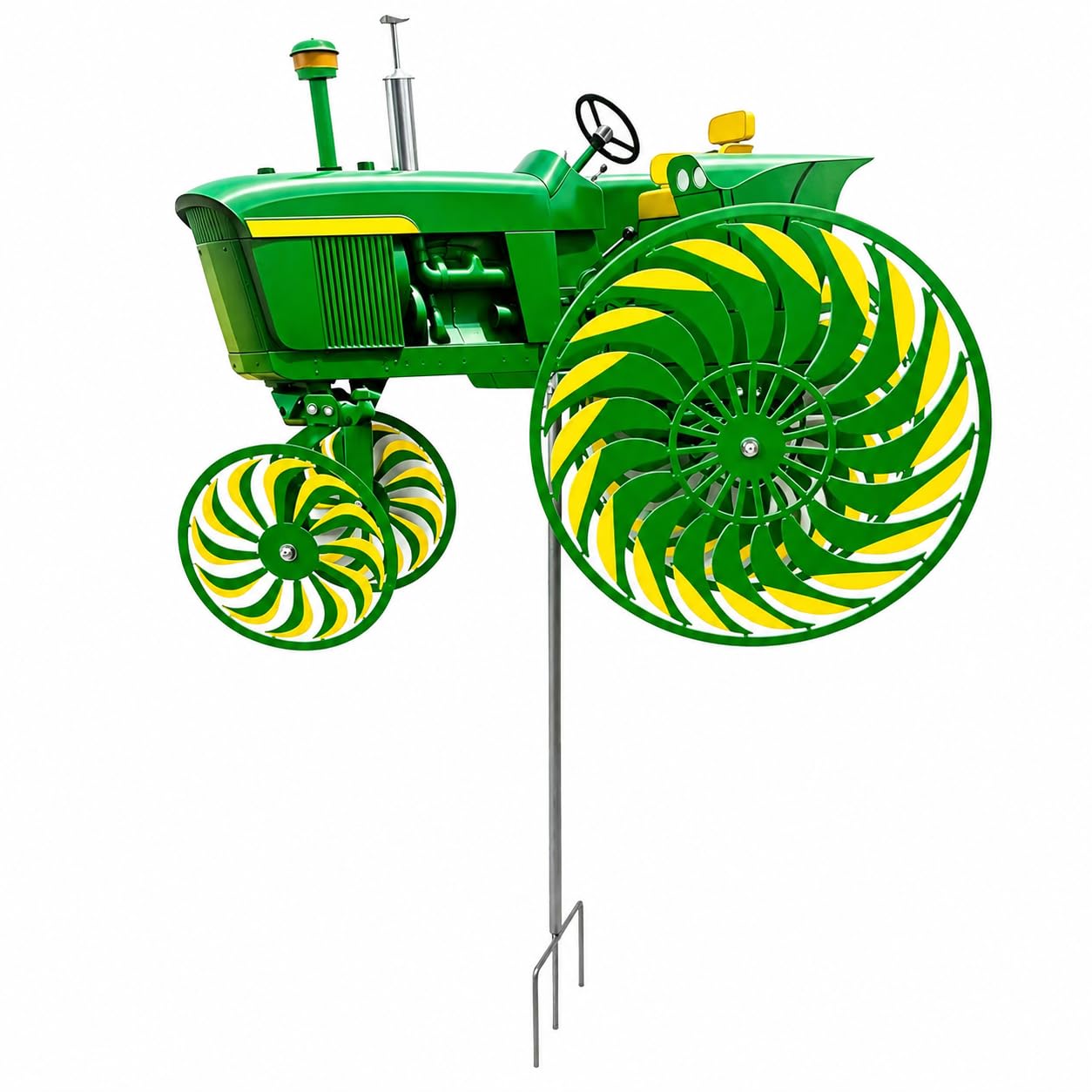Yellow Submarine Wind Spinner, Heavy Duty Metal Kinetic Garden Wind Spinners, Wind Spinners for Garden Outdoor Decor for Patio Porch Home Gardens, 2D (C)