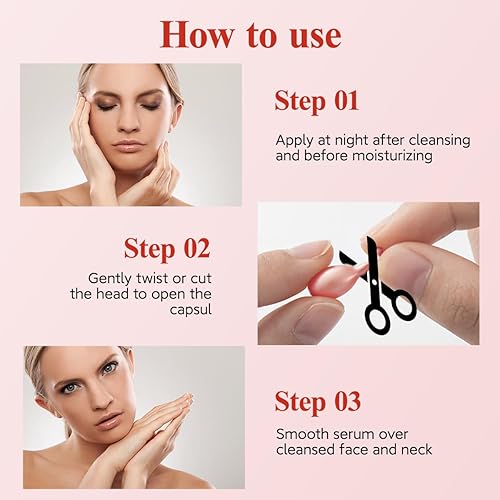 Miniatura 6 de HKH Suero de retinol para la cara, suero facial antiarrugas con vitamina C y vitamina E, cápsula Vit A con colágeno para mujeres, reduce las líneas