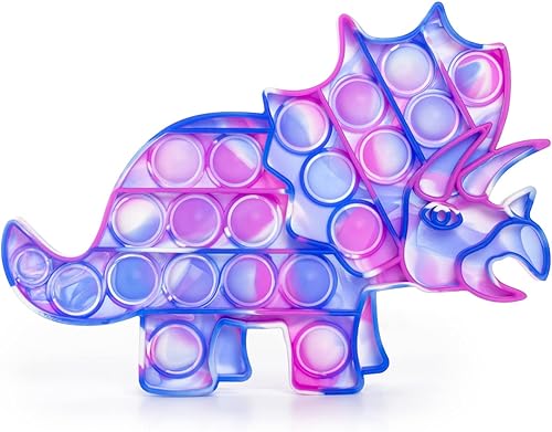 Juguetes sensoriales para ansiedad de dinosaurios 1 paquete de juguetes sensoriales de dinosaurio para reventar burbujas, para aliviar el estrés,