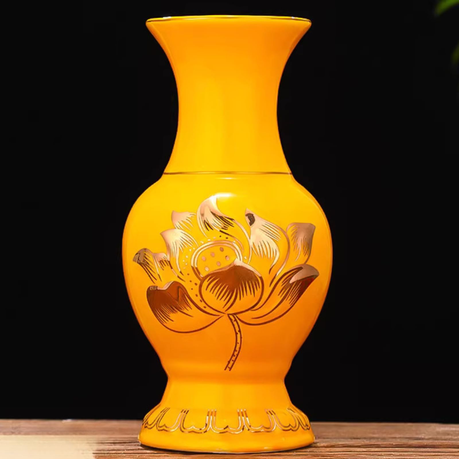 Bouteille de purification d'eau Guanyin céramique sanctuaire bouddhiste 20.5cm