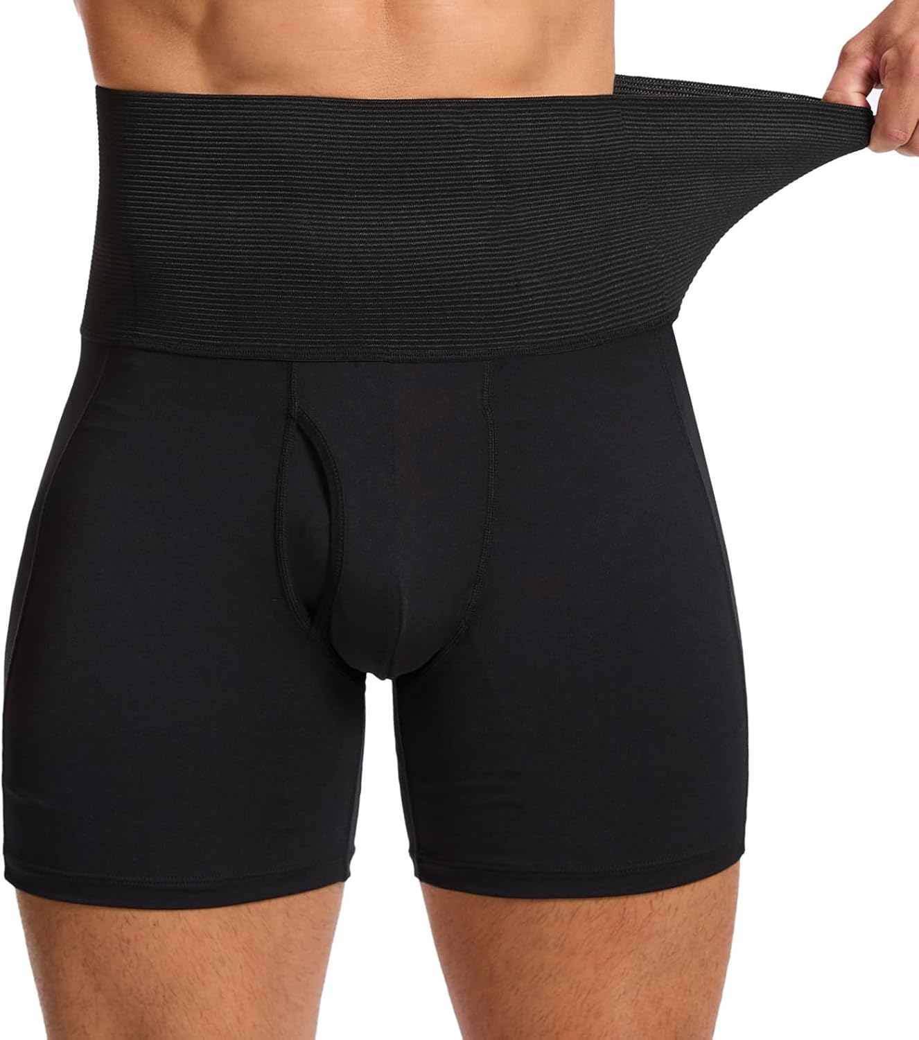 SEXYWG Mens Shapewear Shorts Tummy Control High Waist Compression Shorts Belly Slimming Underwear Leg Shaper Boxer Briefs