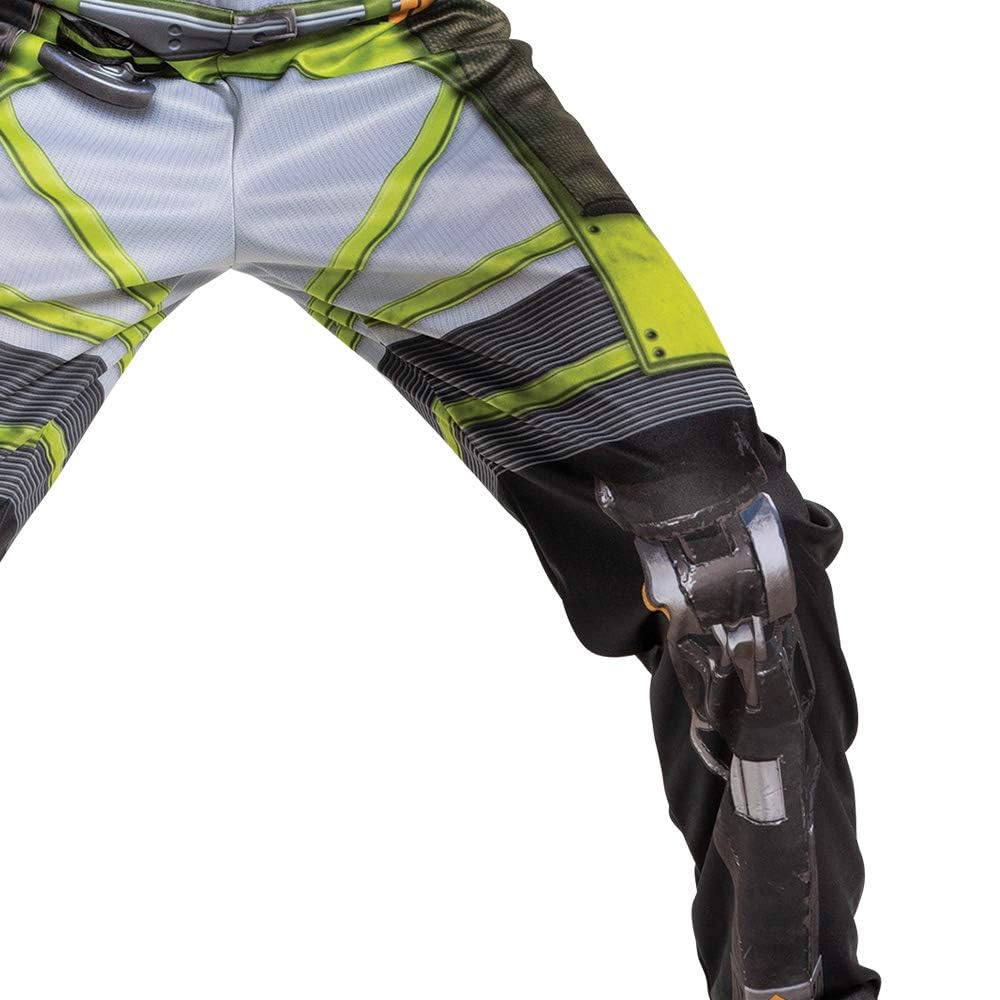 Disguise Oficjalny Strój Octane z Apex Legends dla Dzieci, Zielony Kombinezon z Mięśniami i Rękawicami