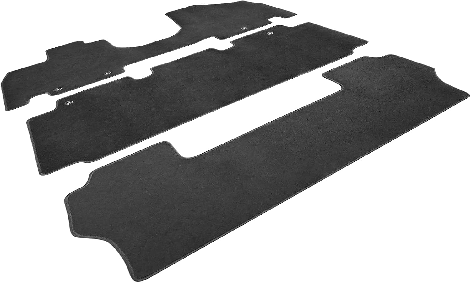 FREEMOTOR802® Nylon Car Floor Mats Carpets Liner, Fits 2011-2017 Honda Odyssey, Factory Fitment Auto Interior Accessories Replacement Non-Slip, Black 3PCS