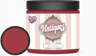 Chalk & Mineral Paint, Bordeaux, 8oz - Matte Finish- Easy Application for DIY Projects - Furniture, Wood, Metal, Home Decor and More - includes color card