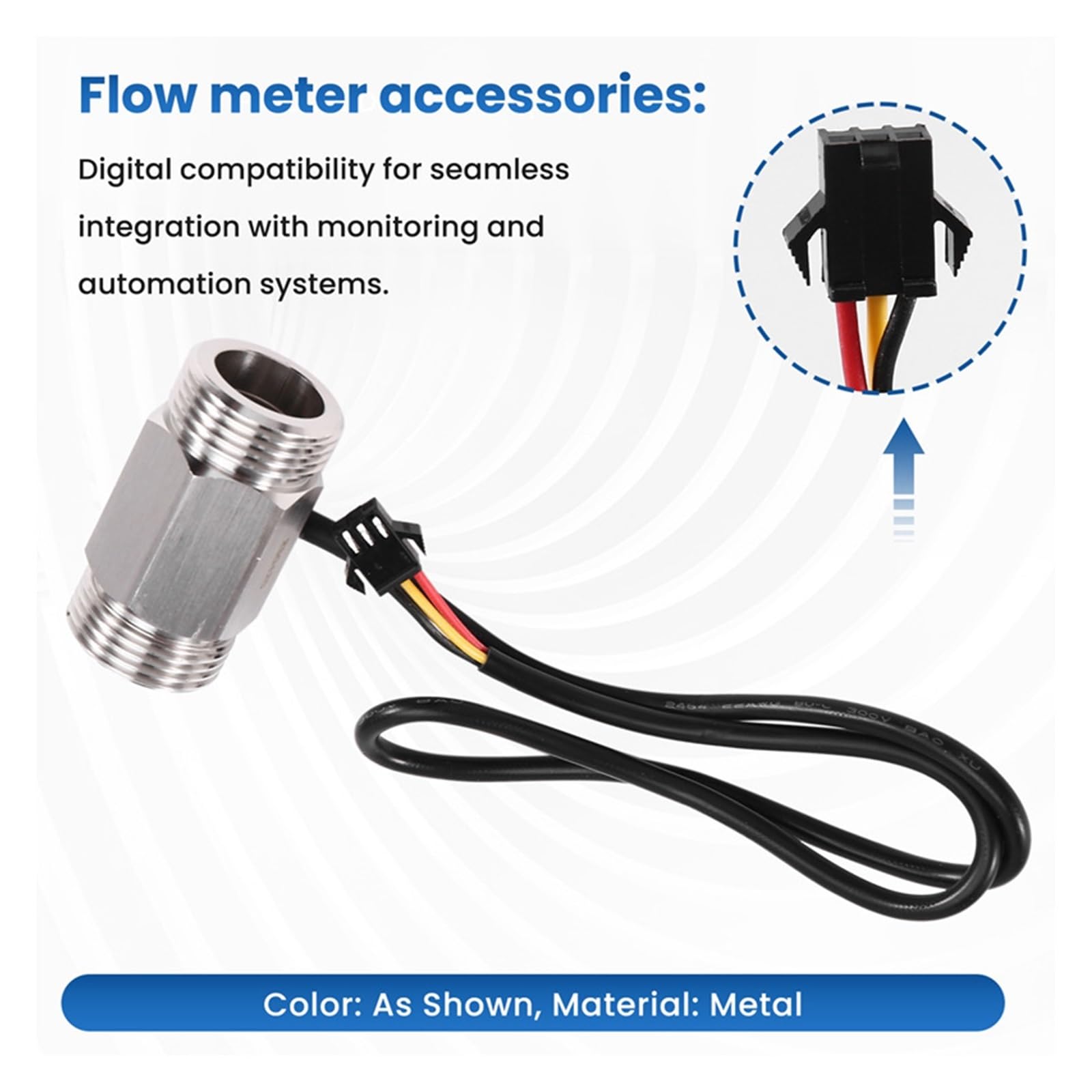 caudalímetro, Tasa de fluido industrial líquido del sensor agua medidor flujo YF-B5-S 50m m for la fontanería