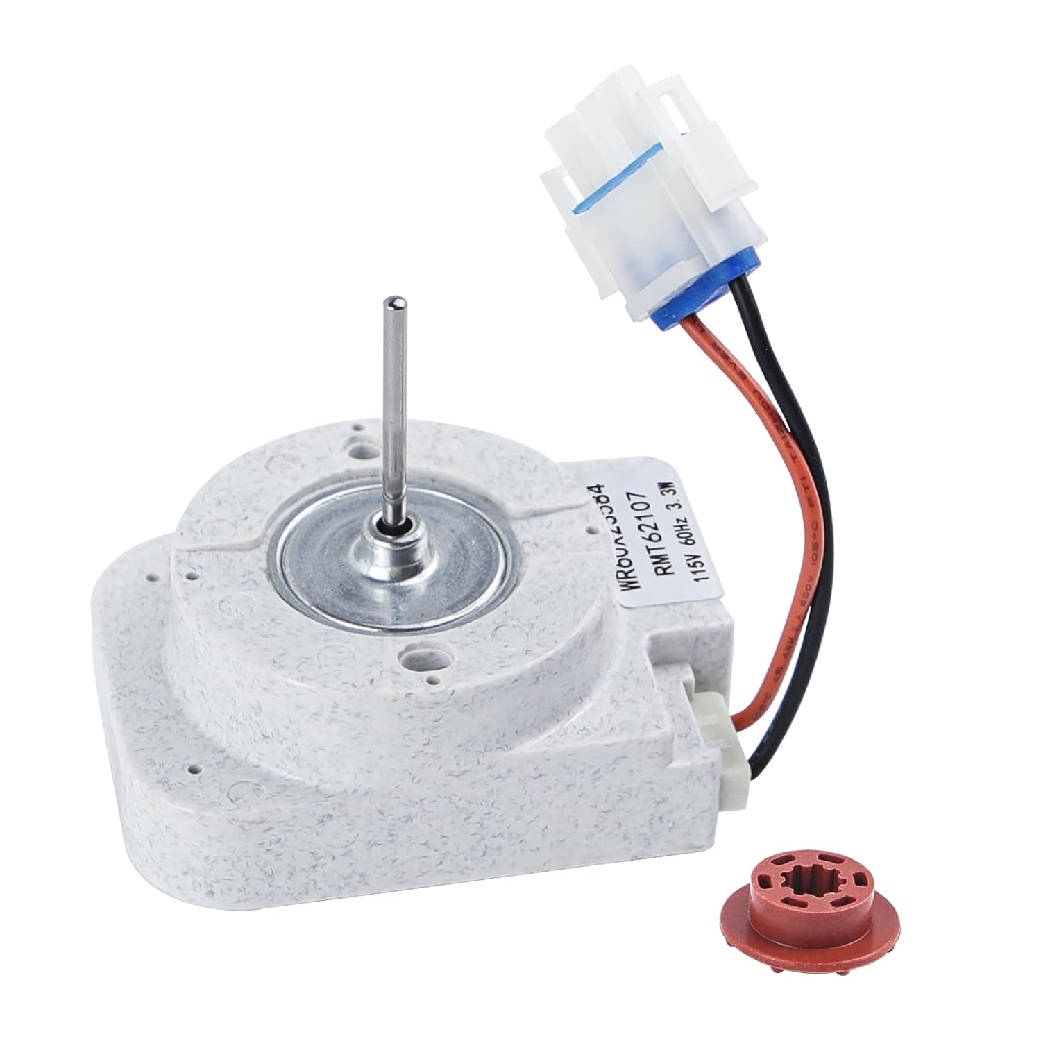 WR60X23584 Evaporator Fan Motor and WR02X12008 Evaporator Fan Motor Guard Ring Compatible with GE Refrigerator