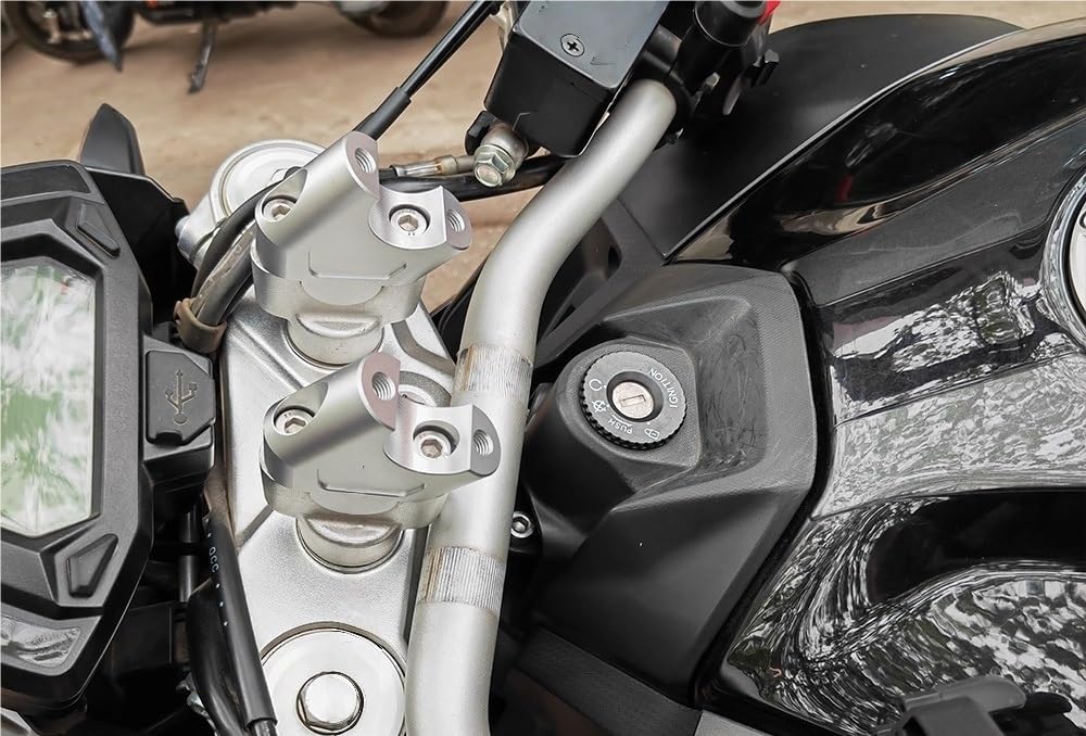 Pasuje Do QJMOTOR SRT 700X 700 X SRT700X SRT700 X 2024 2025 Kierownica Motocykla Riser Podniesienie Zacisk Do Montażu Na Riser zacisk(B back Height-silver)