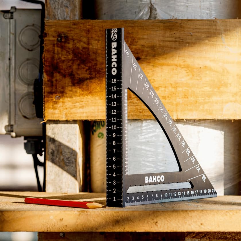 Bahco 9045-T-220 Équerre de menuisier triangulaire 220 mm