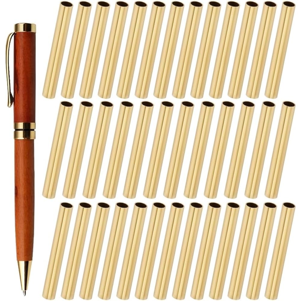 35 Tubes à Stylos Fins, Diamètre Extérieur 7 mm X Épaisseur de Paroi 0,5 Mm, Longueur 52 Mm, Tubes Ronds Sans Soudure pour Loisirs Créatifs, Fabrication de Stylos.