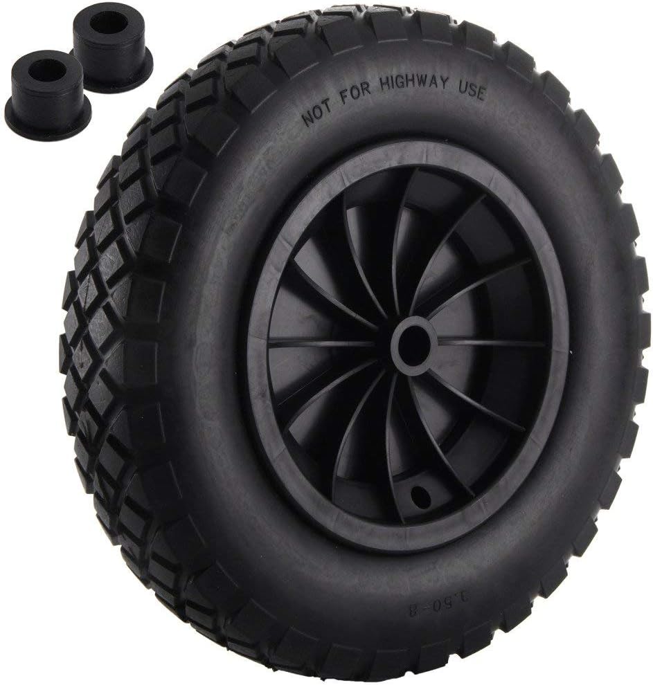 Pontuss Upgraded 16" Flat Free Wheelbarrow Wheels And