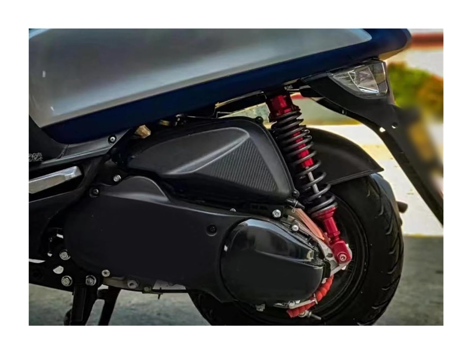290/320mm Moto E-Scooter ATV Quad Dirt Bike Amortisseur d'air Suspension Arrière Universelle Amortisseur De Moto(320mm Black U)