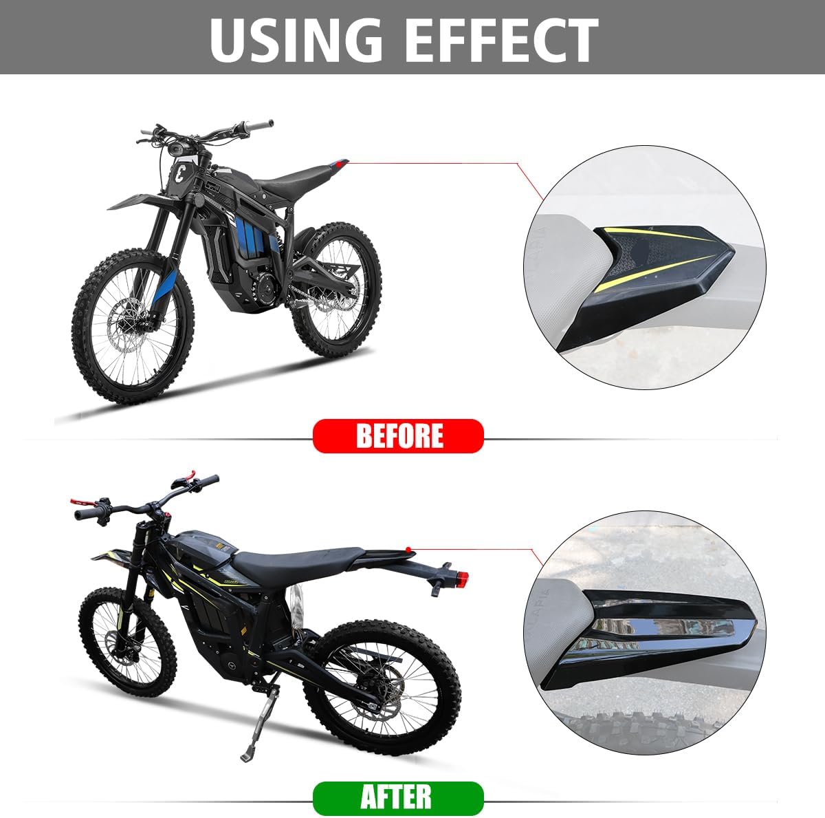 Rear Fender for Talaria Sting MX3 MX4 MX4 EVO/EXPE/Freego X2/X2 Pro Dirt Bike, Upgraded Plastic Back Fender Mudguard Protector Dust Cover for Talaria Accessories
