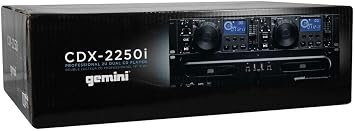Gemini CDX-2250i Pro DJ Dual Two Deck Rack Mount CD/MP3 Media Player w/USB Bundle with Rockville RXS20 Portable Mixer Stand - Adjustable Height and Width!