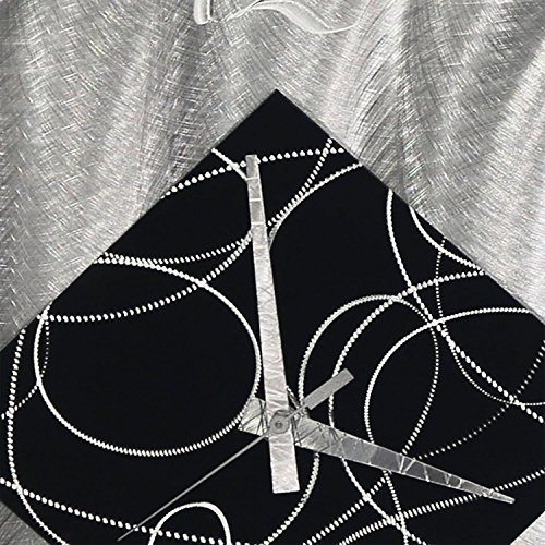 Statements2000 Silver & Black Metal Wall Clock - Contemporary Metal Wall Art Decorative Clock By Jon Allen - Allay Clock #TOP2