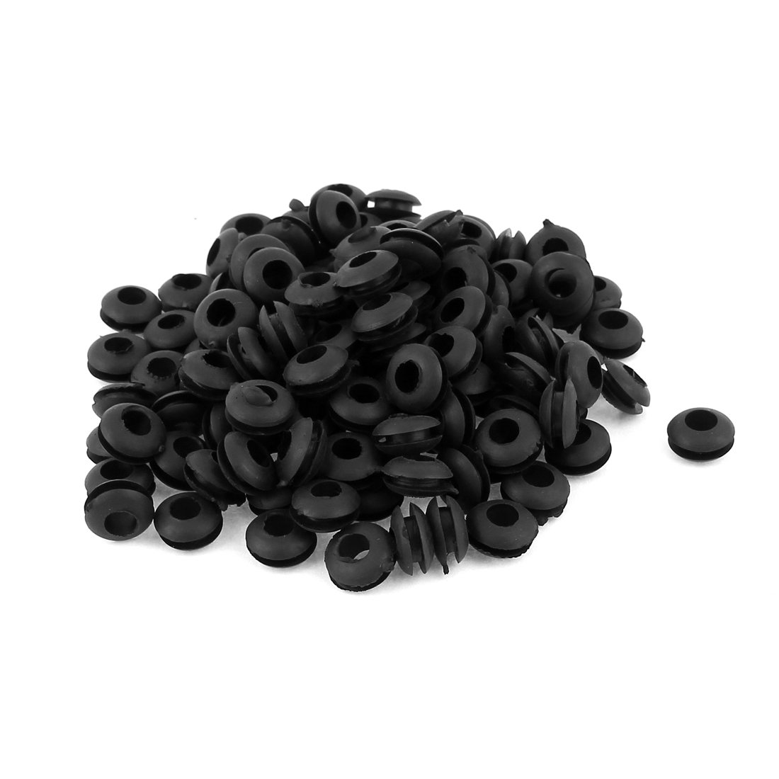 uxcell 130pcs 3mm Inner Dia Double Sides Wire Grommets Gasket Cable Protector