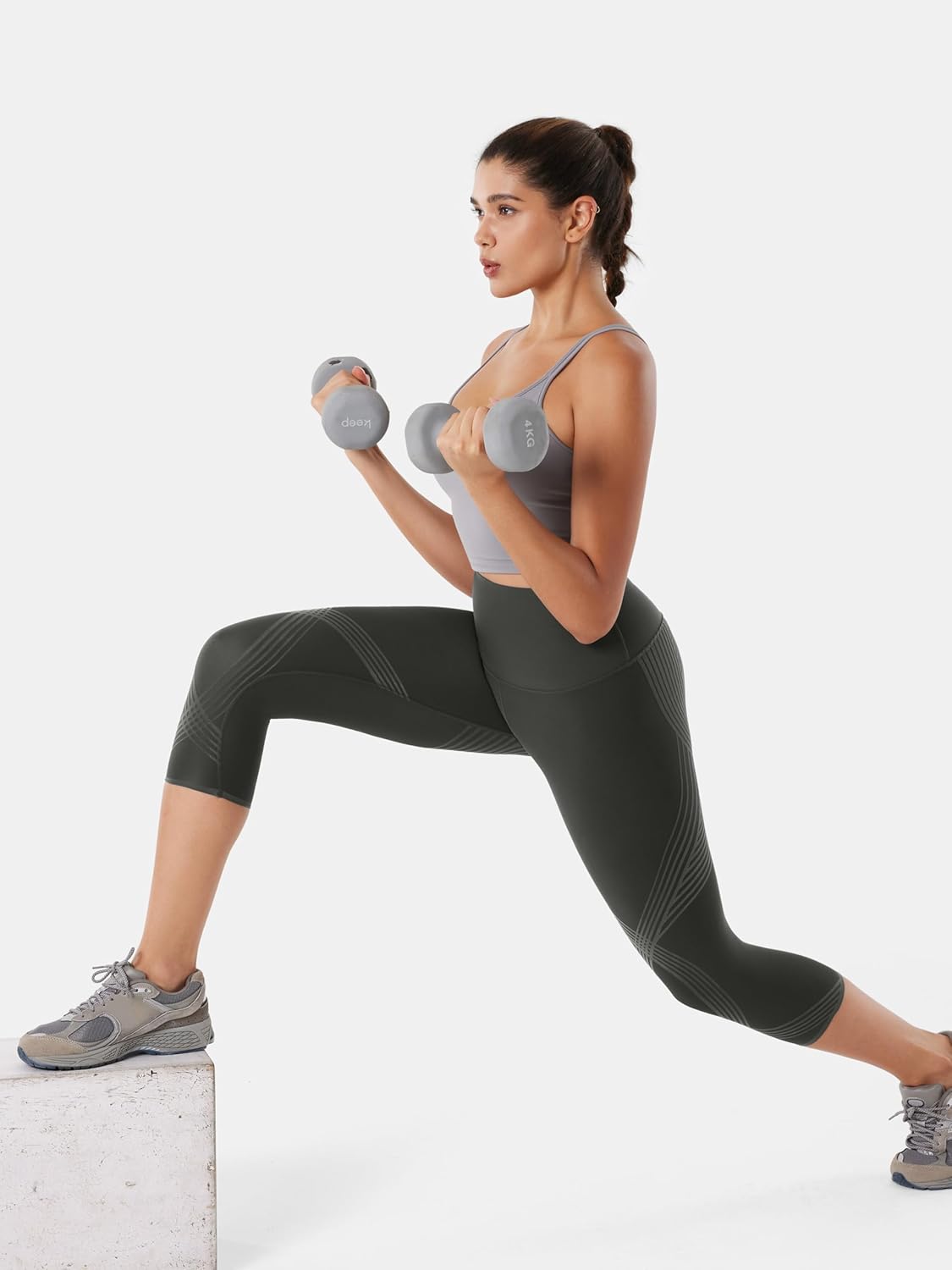 Fanka Body Sculpt Capri Leggings for Women,Sculpting Compression for Targeted Support, Reversible Wear - Image 5