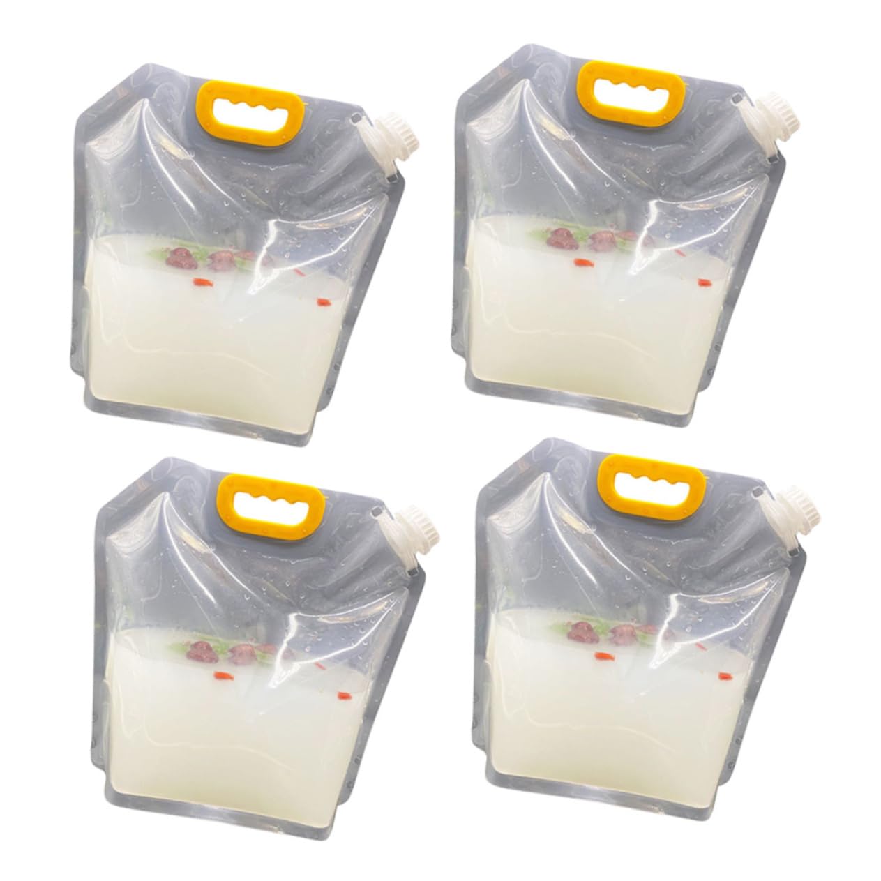 SOLUSTRE 4pcs Clear Packing Bags Disposable Drink Bag Clear Packaging Bags Sealable Bags for Packaging Flasks Pouch Bags Beer Bag Seal Milk Bag Drinking Bag Juice Bag Travel Tote Bag Drinks