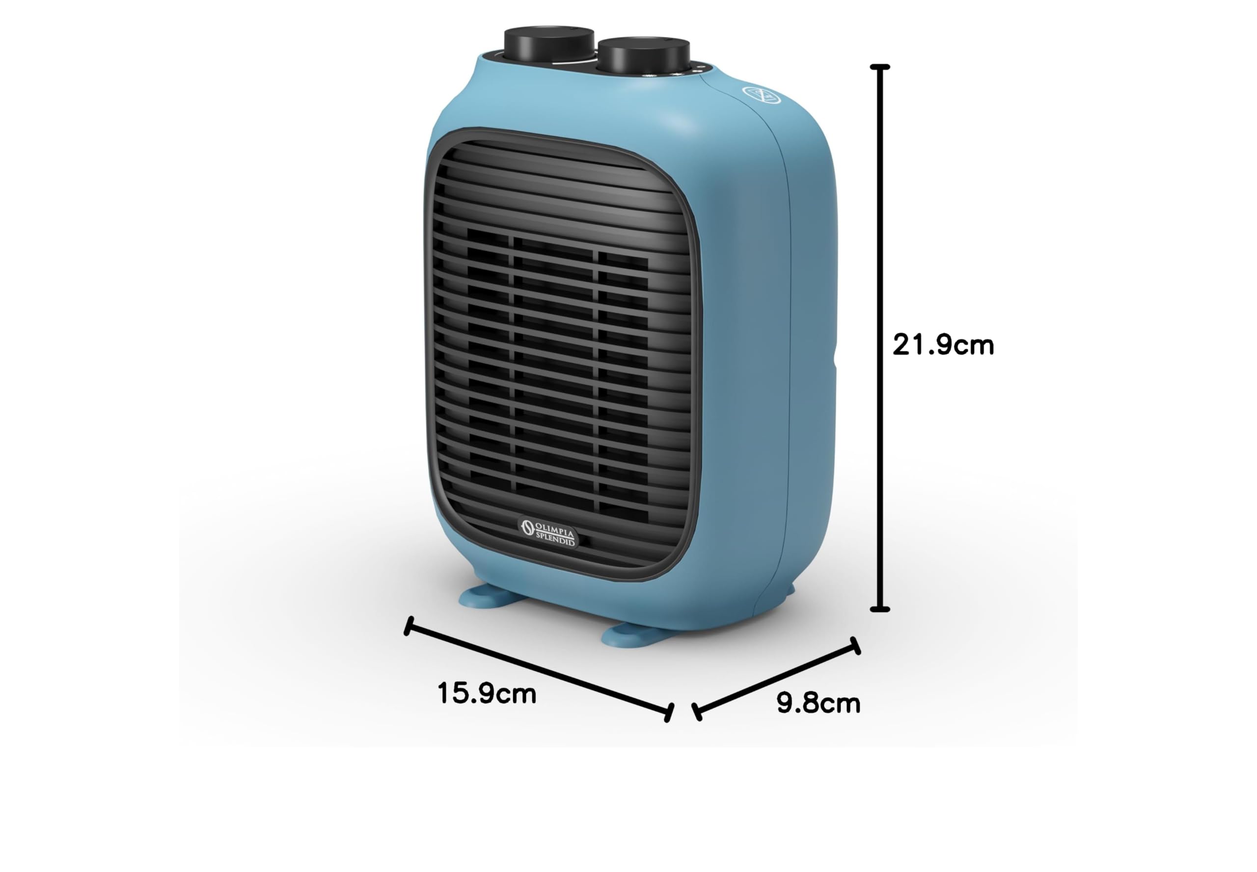 Olimpia Splendid - 99229 Termoventilatore - Caldo Pocket, il più compatto di sempre, Potenza 1500W
