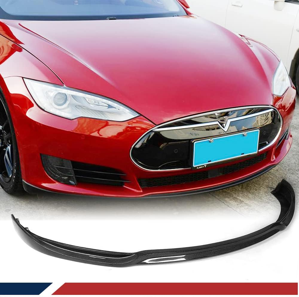 Carbon Fiber Front Bumper Lip for Tesla Model S 2012-2015 Sedan Front Lip Spoiler Body Kit Factory Outlet