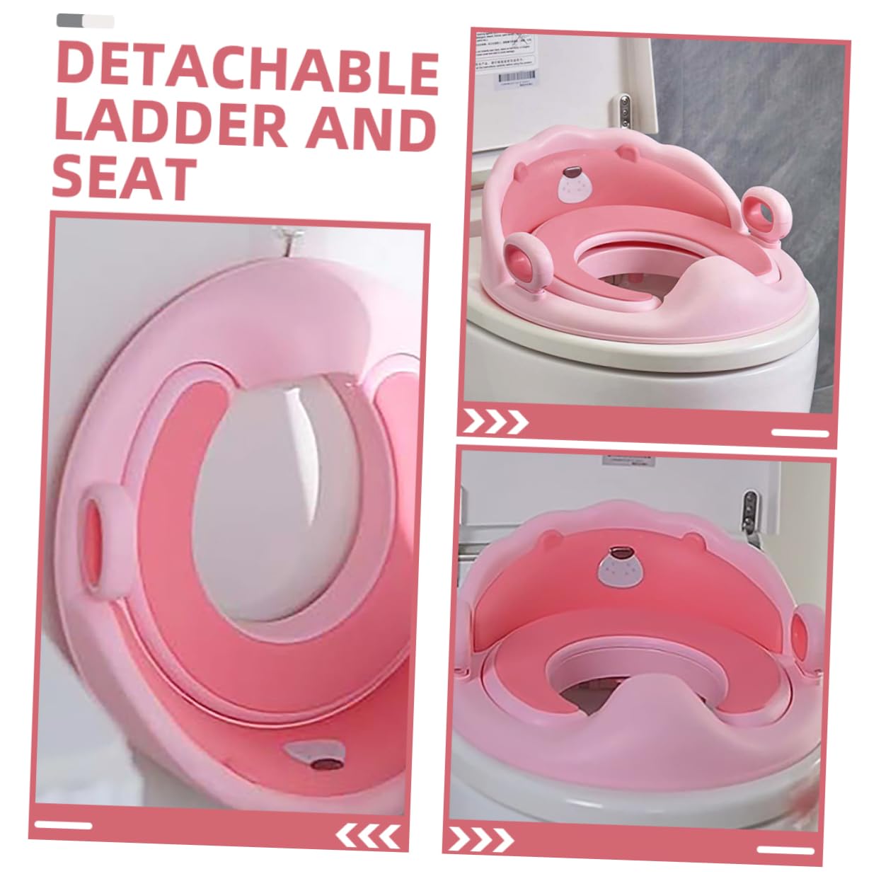 Yardwe Inodoro Con Asiento y Escalera Cojín Tpe Adecuado Niñas Diseño De León Adorable