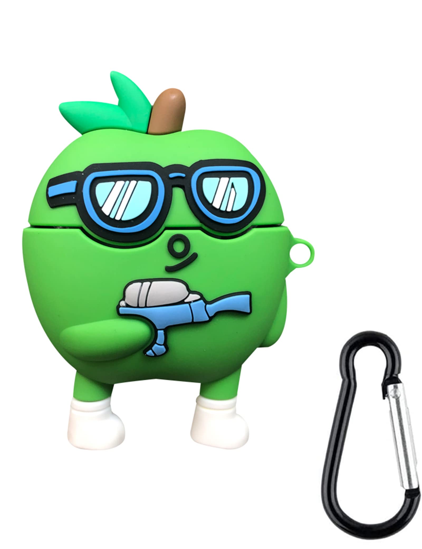 Adorable Case for Apple AirPods Pro Anime Cartoon Cute Kawaii Protective Case Anti-Fall Headphone Case for AirPod Pro Case Cover Green Apple