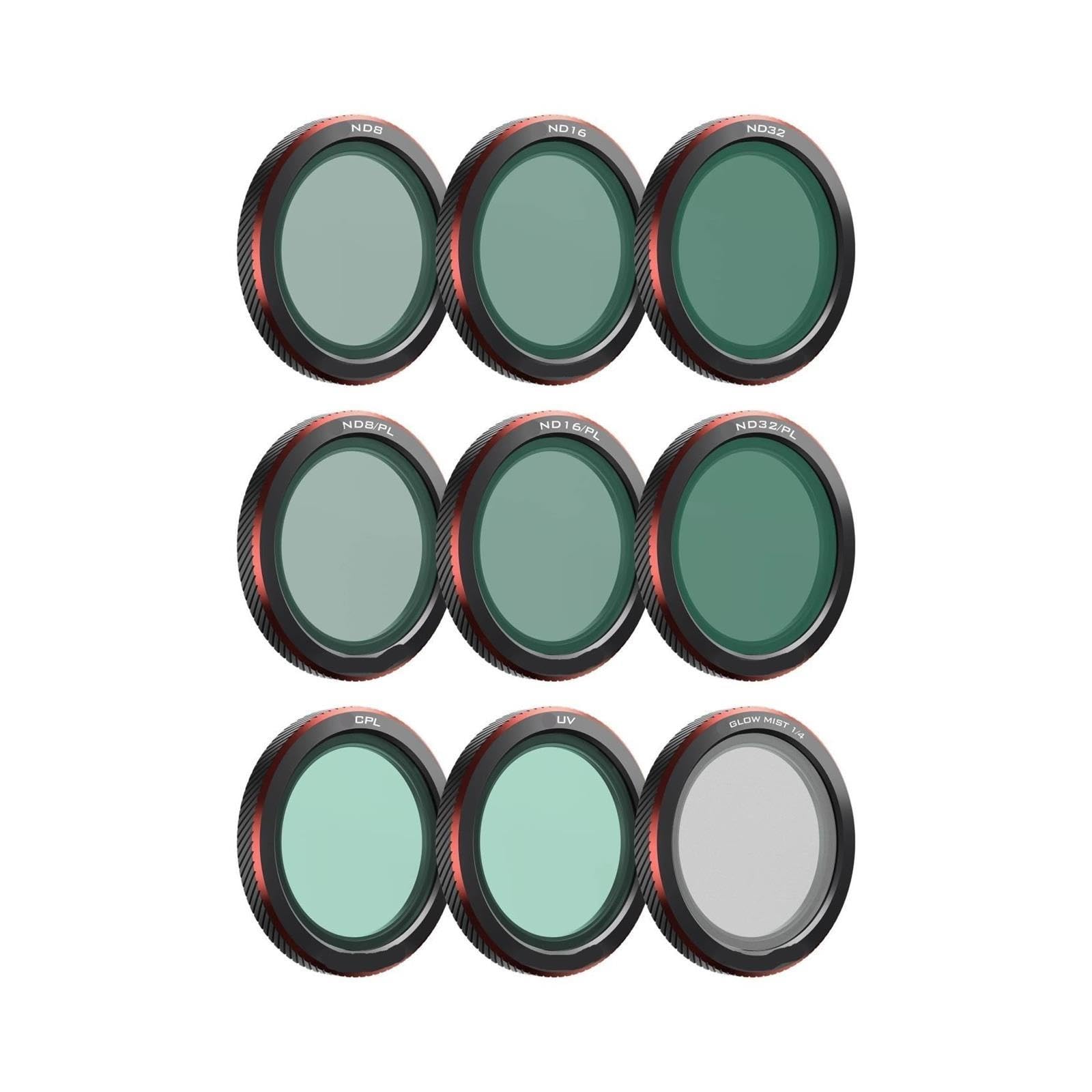 Pack de 9 filtros, compatible con DJI, NEO 2 ND8 ND16 ND32