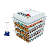 Vista 7 de JAEDO Incubadora de 120 Huevos para Aves de Corral con Giro de Huevos Completamente Automático y Control de Temperatura y Humedad para Pollos